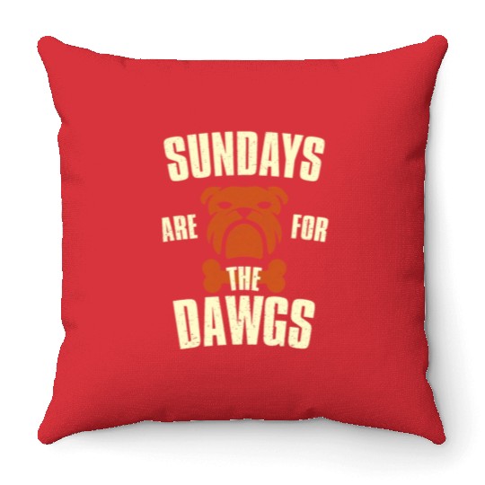 Sundays are for the dogs Cleveland Ohio Throw Pillows