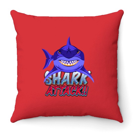 Shark Attack Throw Pillows