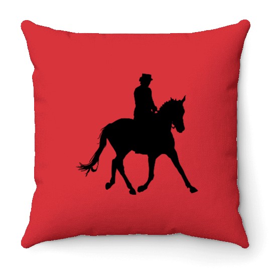 Equestrian Rider, Horse Riding, Horse, Cowgirl Throw Pillows