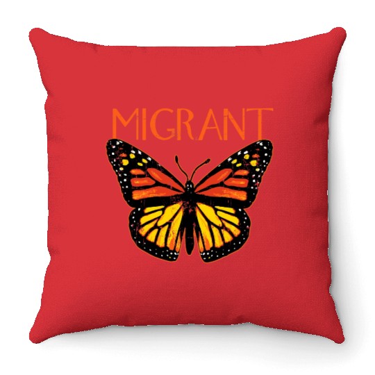 Monarch Butterfly Migration Funny Butterfly Lover Throw Pillows
