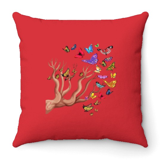 Monarch Butterflies Nature Butterfly Throw Pillows