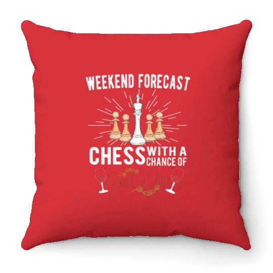 CHESS PLAYER CHESSBOARD CHESS GAME BOARD GAME GIFT Throw Pillows