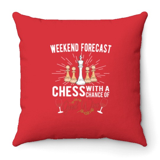 CHESS PLAYER CHESSBOARD CHESS GAME BOARD GAME GIFT Throw Pillows