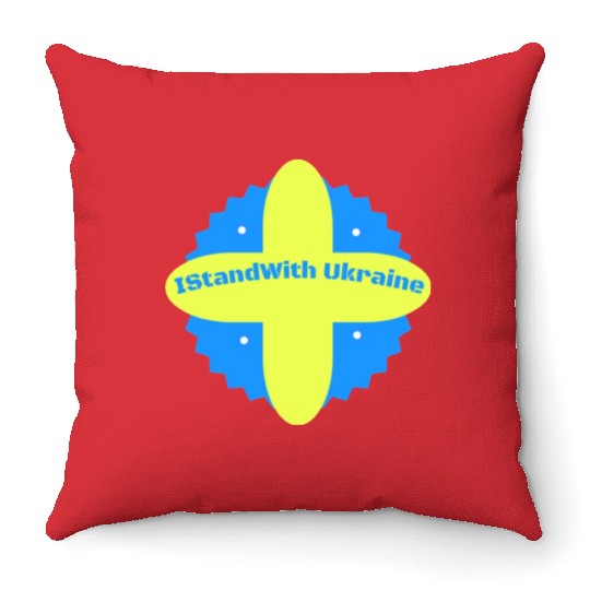 I Stand With Ukraine Throw Pillows