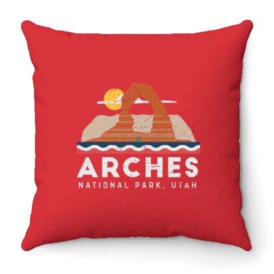 Arches National Park T Throw Pillows
