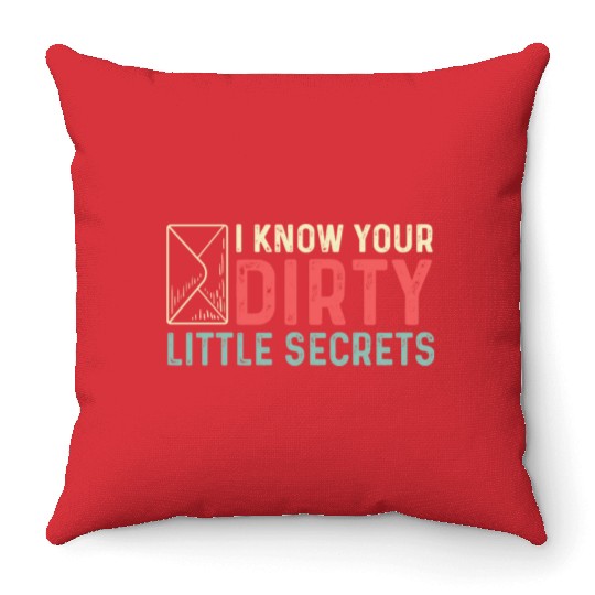 Little Dirty Secrets Joker Gift Throw Pillows