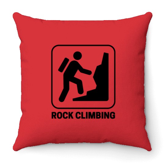 Rock Climbing Throw Pillows