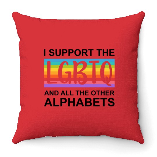 I Support LGBTQ Throw Pillows Design | Pride Month
