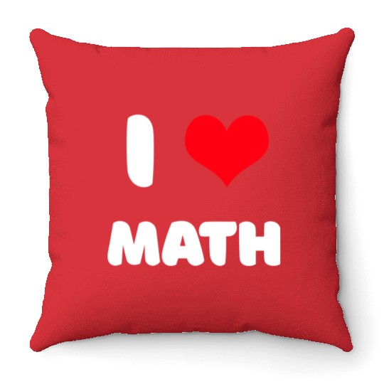 I love math Throw Pillows