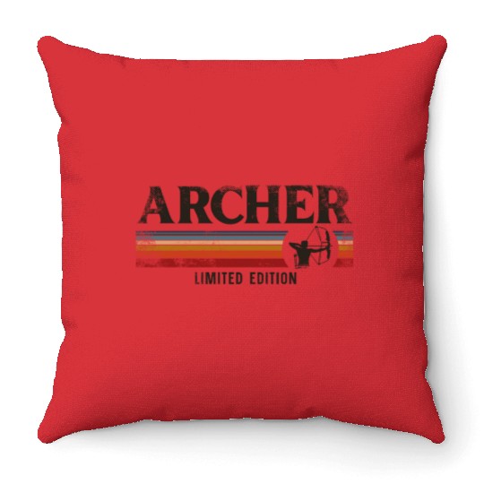 Archery Bow Archer Retro Vintage Throw Pillows