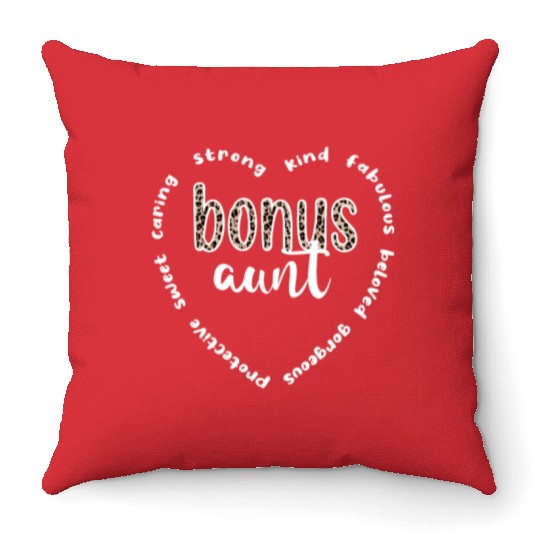 Bonus Aunt Appreciation Proud Bonus Auntie Gifts Throw Pillows
