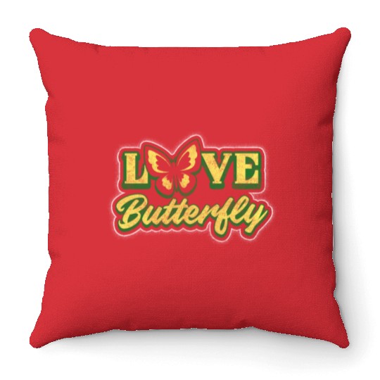 Insect Pattern Sweet Throw Pillows