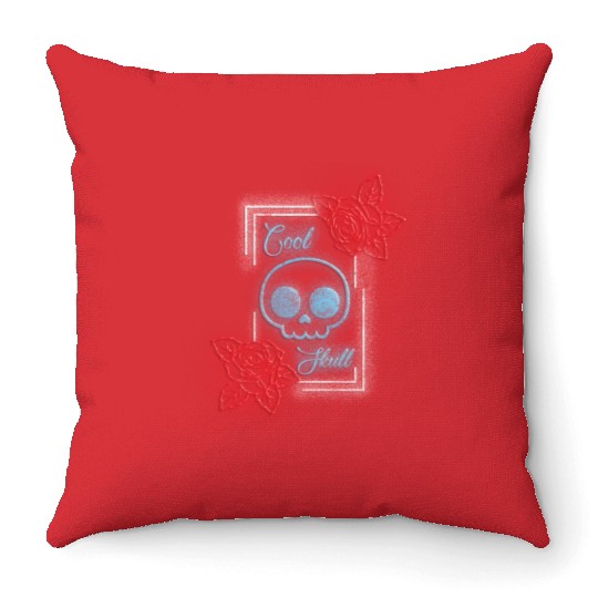 Vintage Techno Colorful Rave Throw Pillows