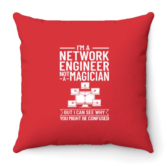 Network Engineer Director Computer Engineering Throw Pillows