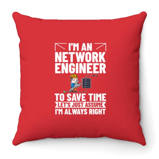 Network Engineer Director Computer Engineering Throw Pillows