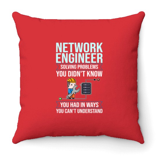 Network Engineer Director Computer Engineering Throw Pillows
