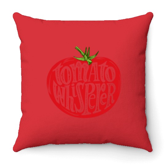 Tomatoes Gardener Vegetable Drawing Gardening Throw Pillows