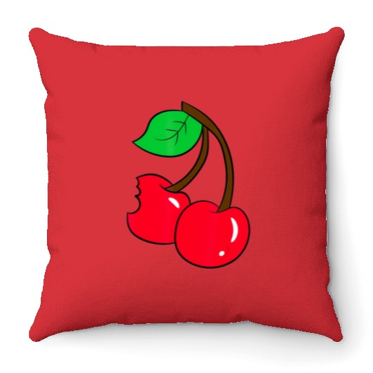 Funny Cherry Lover Cherries Throw Pillows