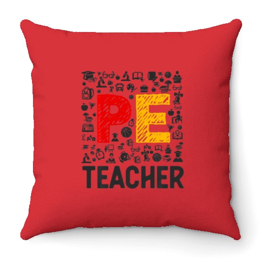 Physical Education Teacher PE Teacher Throw Pillows