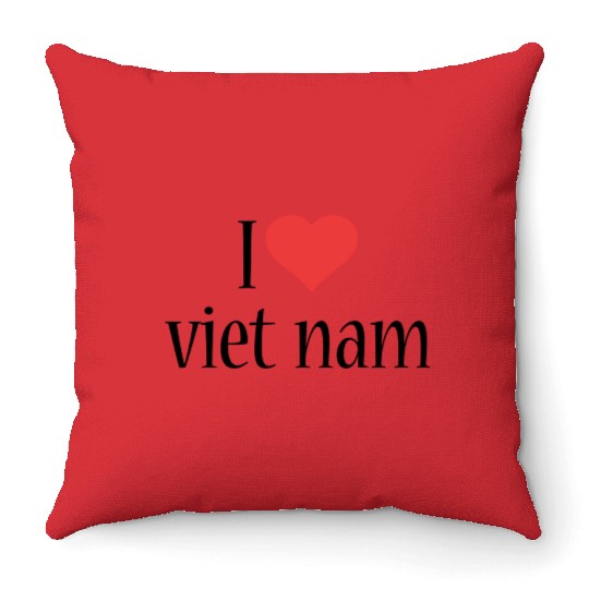 i love vietnam Throw Pillows
