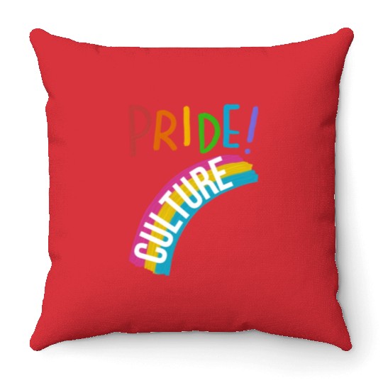 Culture pride, lgbt community Throw Pillows