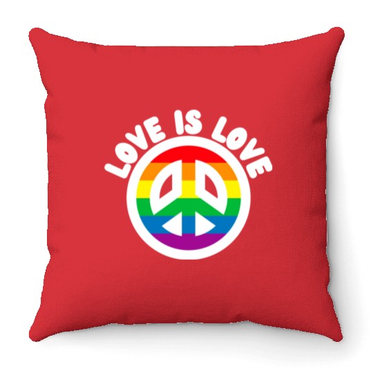 Pride flag - Pride quote lgbt community Throw Pillows