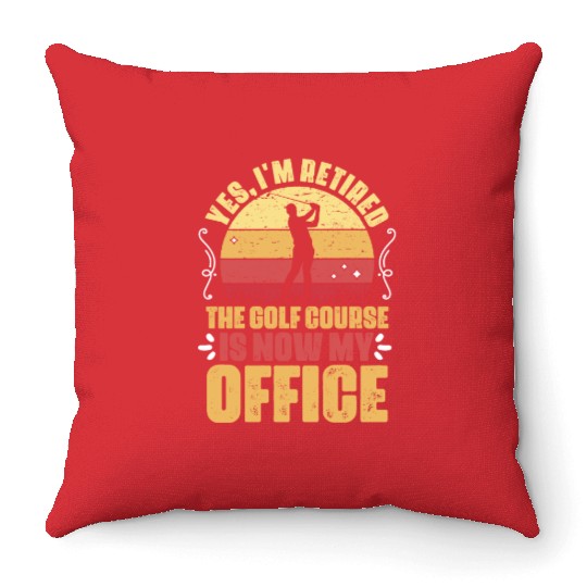 Retirement Plan Funny Golf Humor Golfing Sport For Throw Pillows