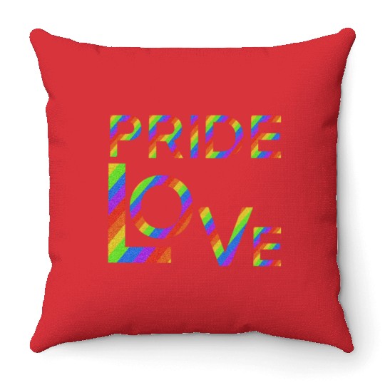 Pride love - flag Pride lgbt community Throw Pillows