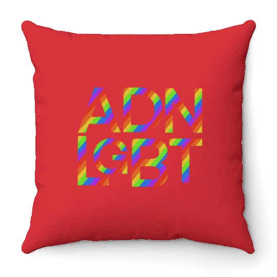 ADN LGBT - flag Pride lgbt community Throw Pillows
