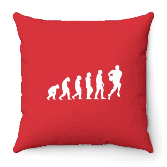 Rugby Evolution Sports Rugby Lover Throw Pillows