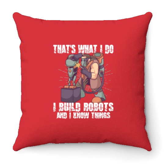 Robotics Machine Learning Robot Robotics Engineer Throw Pillows
