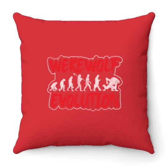 Werewolf Night Animal Game Throw Pillows