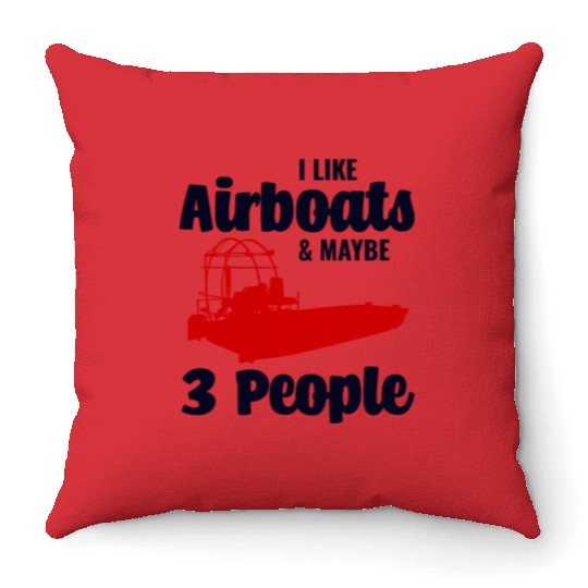 Airboat Fanboat Airboating Planeboat Swamp boat Throw Pillows
