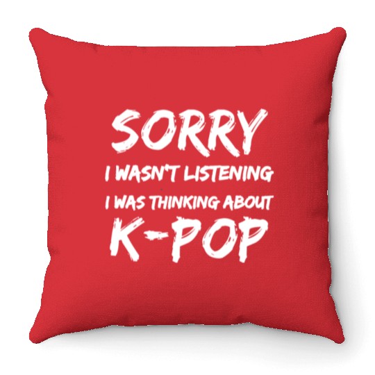 Funny Korean Fashion K-pop Music Lover Throw Pillows