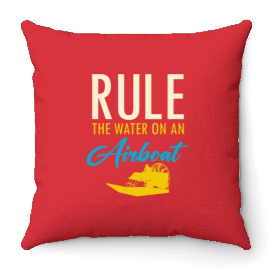 Airboat Fanboat Airboating Planeboat Swamp boat Throw Pillows