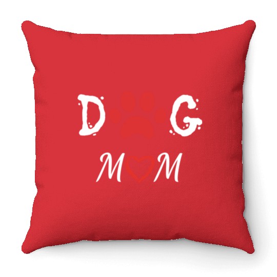 Dog Mom Throw Pillows for Women Cute Letter Print Pet Lov