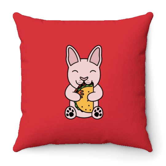 Sphynx Cat Taco Lover Throw Pillows