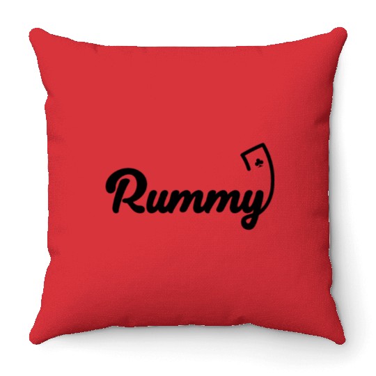 Rummy Card Game Hobby Romme playing Card Throw Pillows