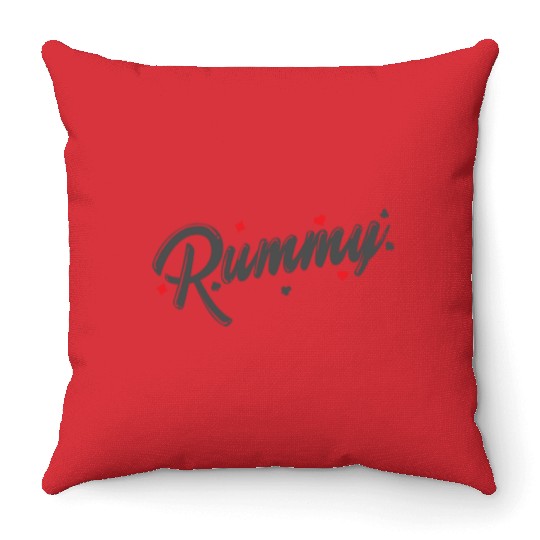 Rummy Hobby Card Game Romme playing Card Throw Pillows