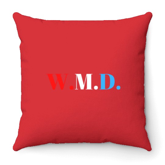 WMD (Red, White and Blue Pro USA version) Throw Pillows