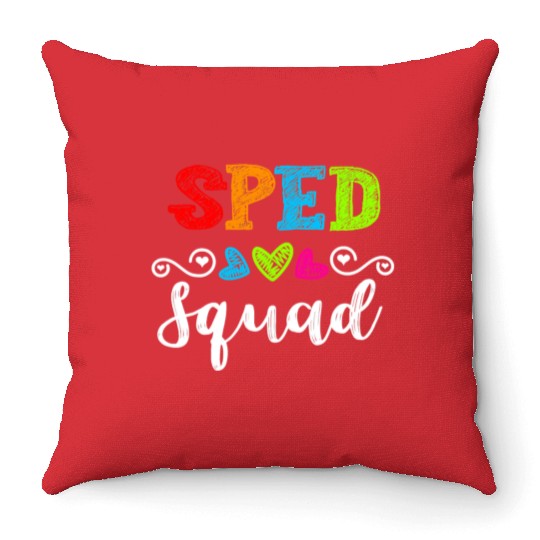 Back To School Team Gift For Special Ed Teacher Throw Pillows