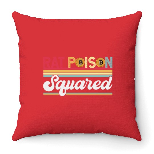Rat Poison Squared Throw Pillows