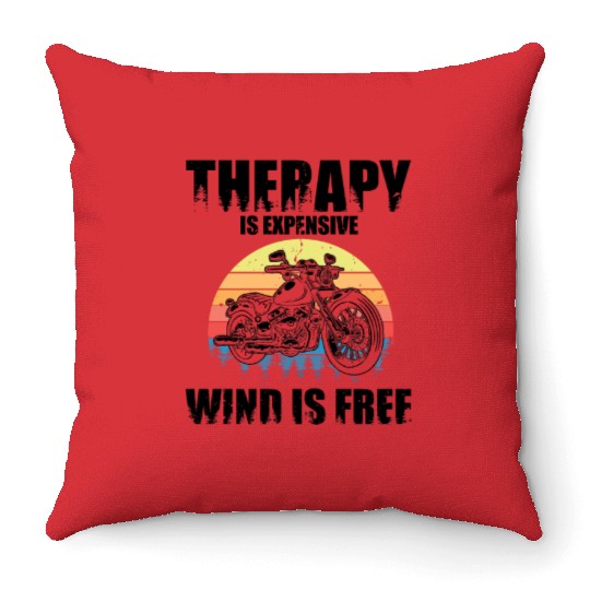 Hilarious Expensive Wind Is Free Big Bike Throw Pillows