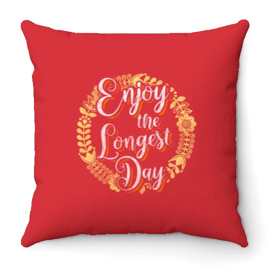 Festival Tradition Summer Solstice Feast Day Throw Pillows