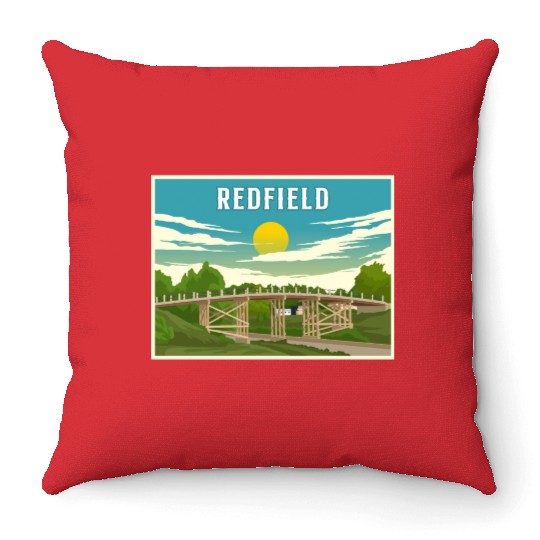 Redfield Historic James Street Bridge Throw Pillows