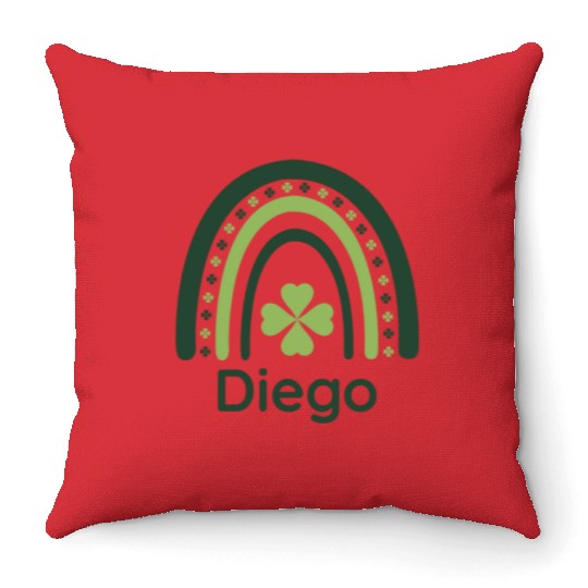 Diego Clover Boho Rainbow Throw Pillows