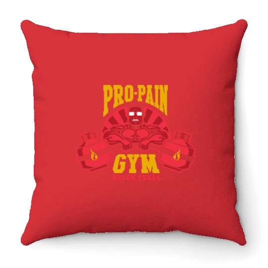 Propane Fitness Gym Throw Pillows