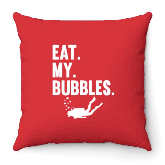 Scuba Diving Diver Throw Pillows