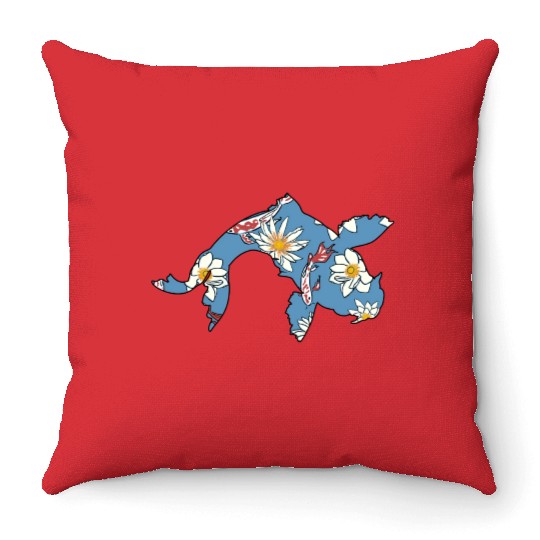 Koi Carp Japan Fish Colorful Pond Hobby Throw Pillows