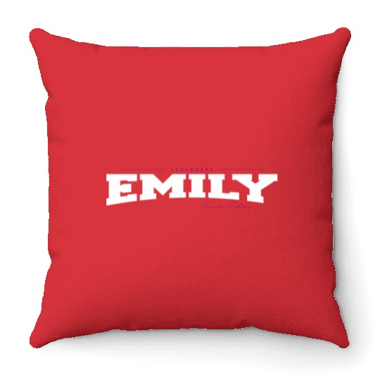 Emily Name Limited Edition Funny Retro Vintage 80s Throw Pillows